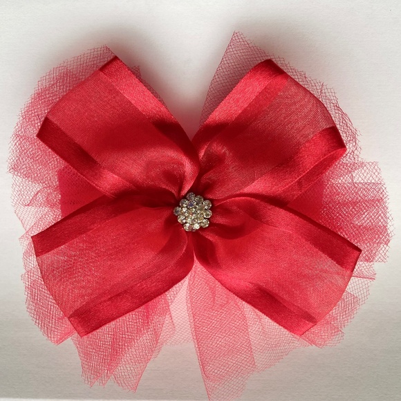 Kids Kapers Beautiful Red Christmas Bow Hair Band Headband NEW - Picture 1 of 2